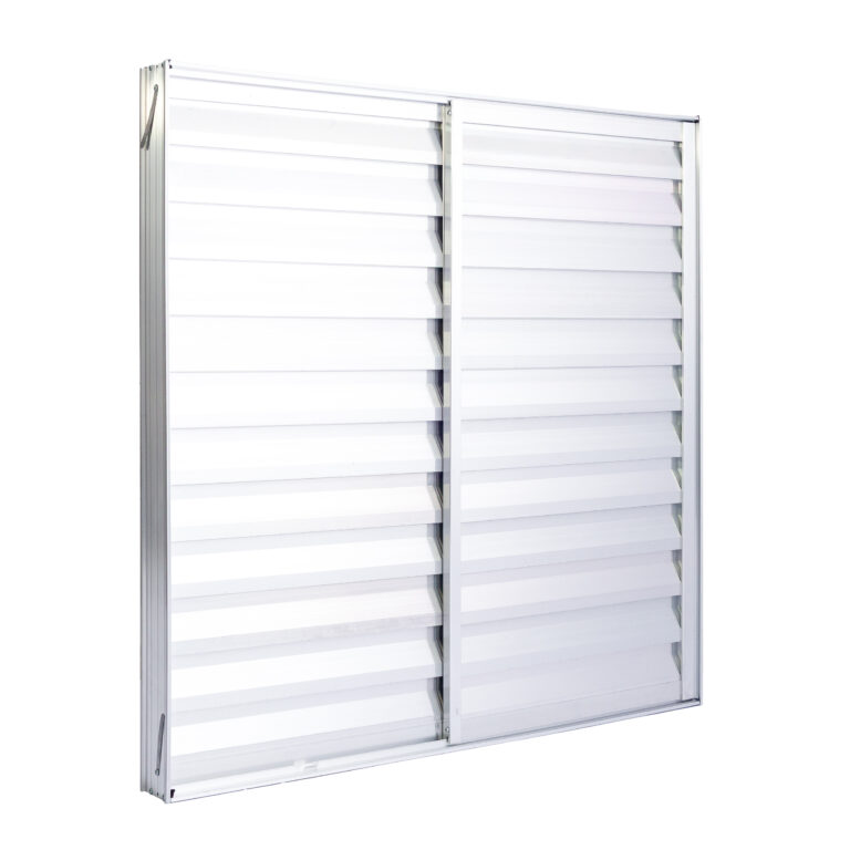 VENEZIANA MODULAR 3 FOLHAS 1,00 X 0,80 COM GRADE ALUMINIO BRILHANTE