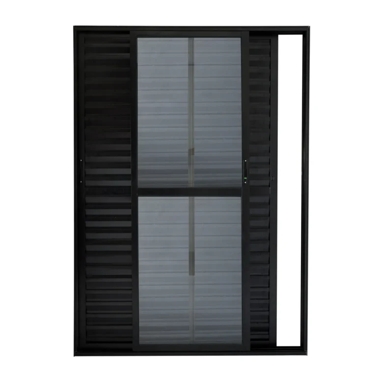 PORTA BALCAO 3 FOLHAS PRETO 2,10 X 1,20
