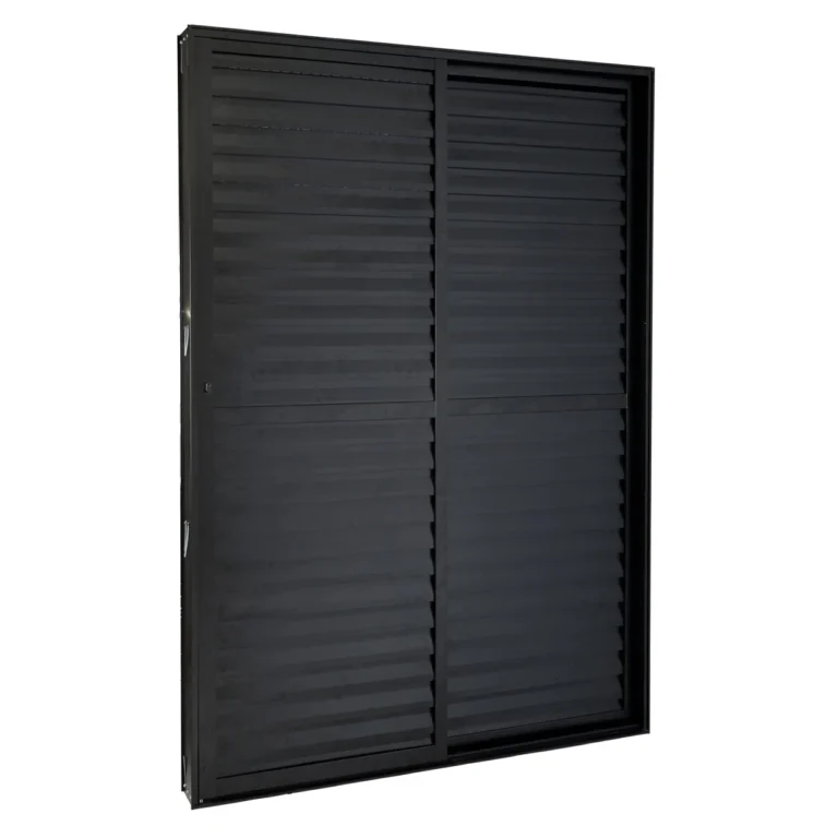 PORTA BALCAO 3 FOLHAS PRETA VIDRO 2,10 X 1,20