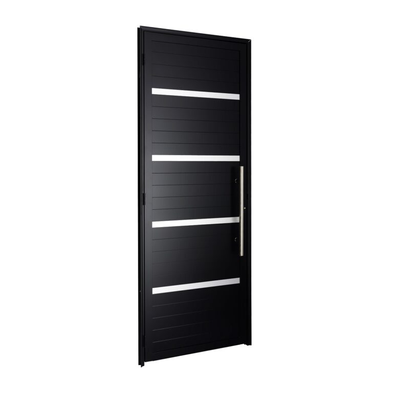 PORTA LAMBRIL PRETA DIREITA C/ FRISO C/ PUXADOR 2,10 X 0,90