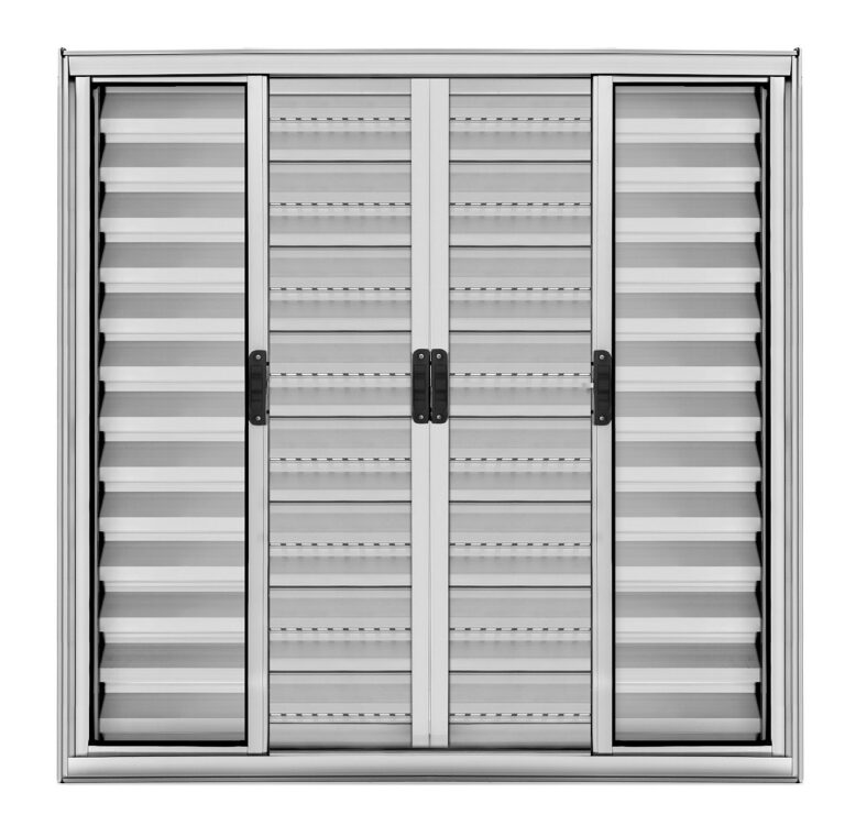 VENEZIANA MODULAR 6 FOLHAS BRILHANTE C/ GRADE 1,20 X 2,00