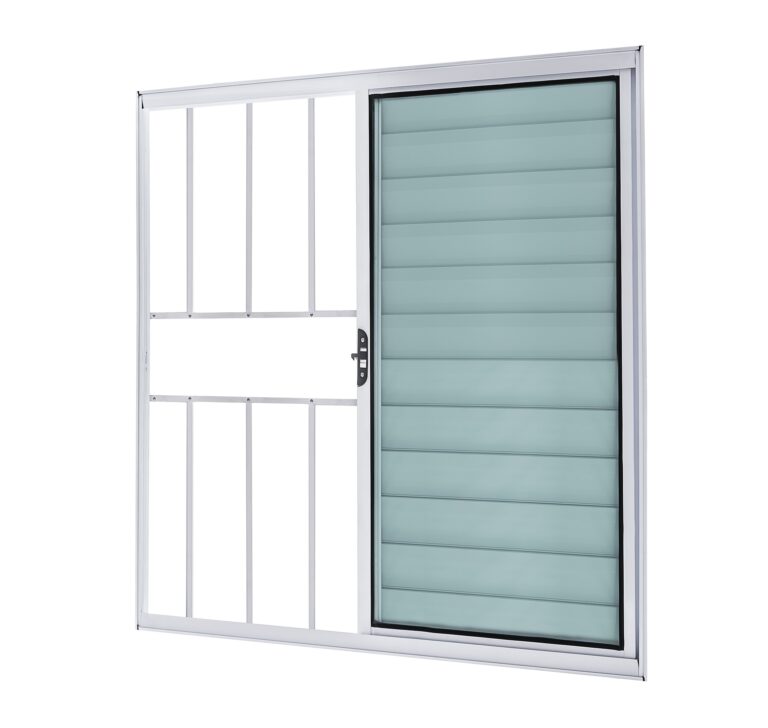 VENEZIANA L25 3 FOLHAS BRANCA C/ GRADE 1,00 X 1,50