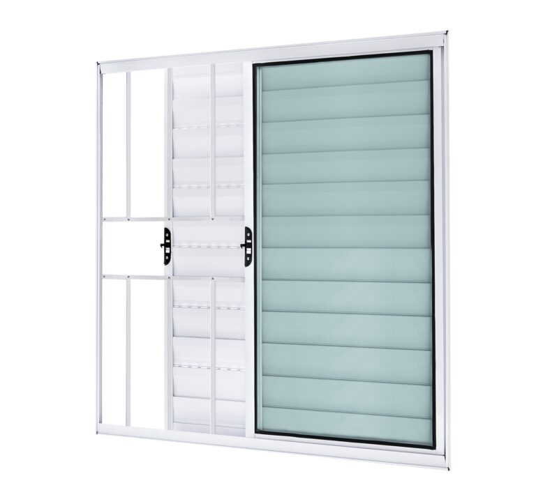 VENEZIANA L25 3 FOLHAS BRANCA C/ GRADE 1,00 X 1,50