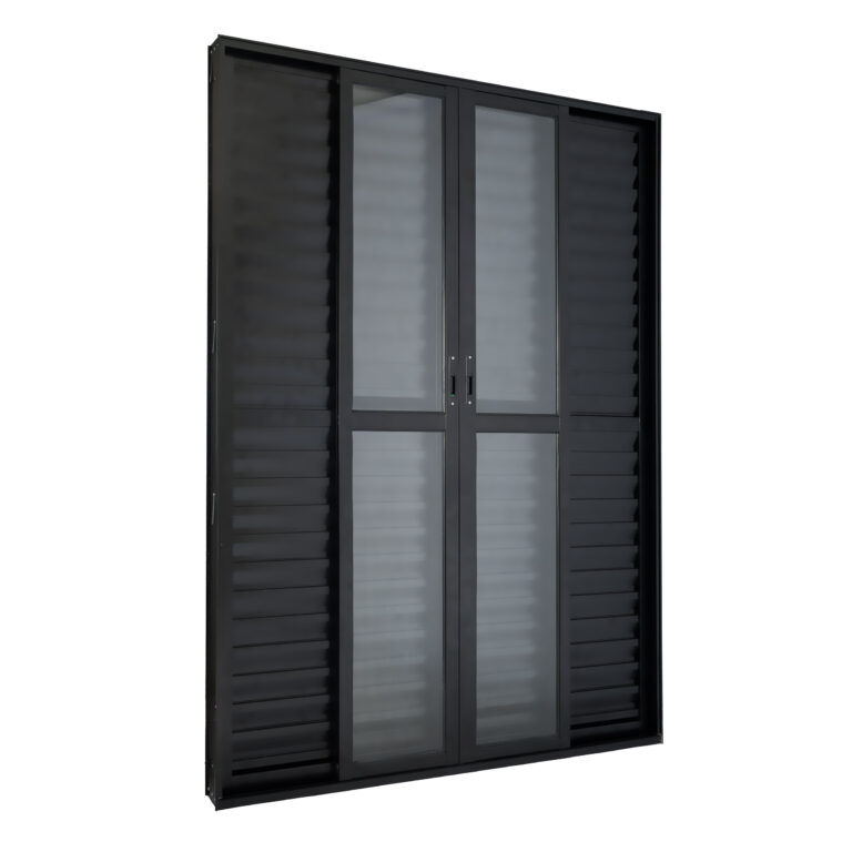 PORTA BALCAO 6 FOLHAS PRETA 2,10 X 1,50