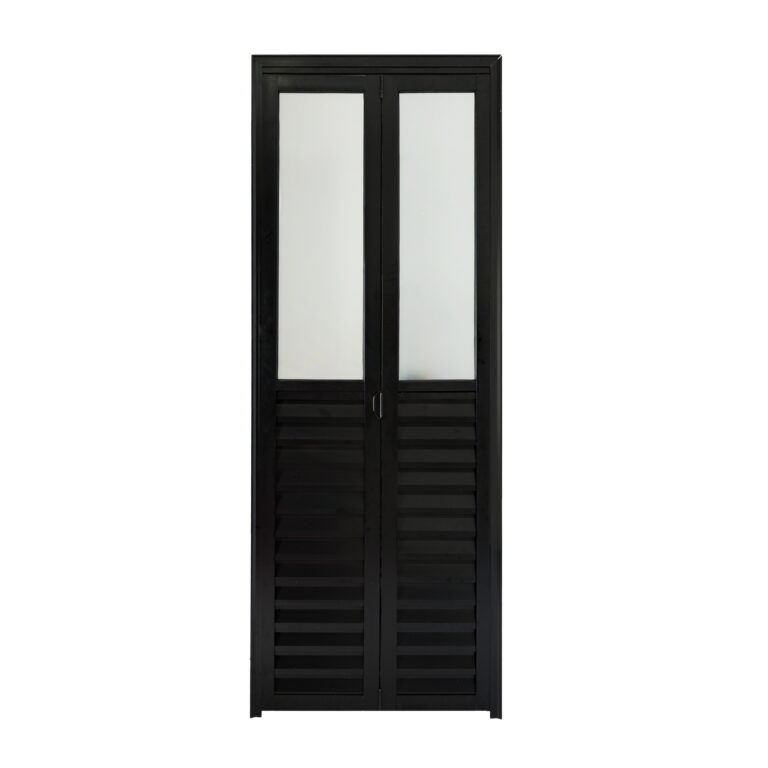 PORTA CAMARAO PALHETA PRETA DIREITA 2 VIDROS 2,10 X 0,60
