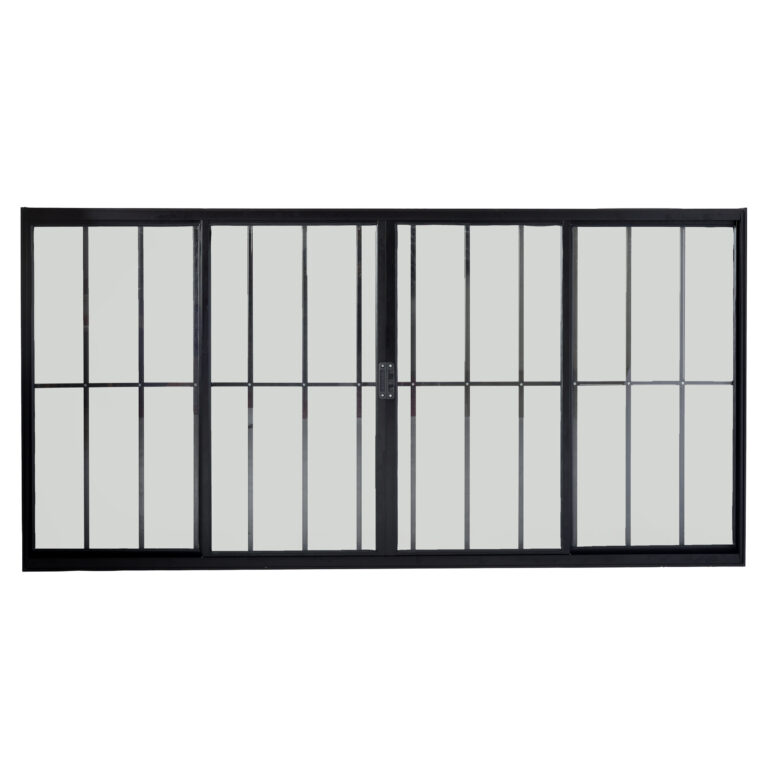 VITRO MODULAR 4 FOLHAS PRETO C/ GRADE 1,00 X 1,00