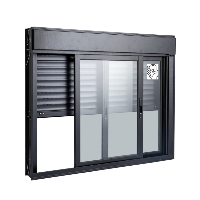 VENEZIANA PERSIANA INTEGRADA MOTORIZADA PRETA